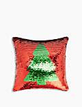 Tree Sequin Cushion