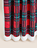 Selimut Sofa Fleece Borg Motif Kotak