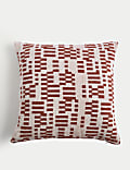 Coussin 100 % coton à motif jacquard