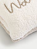 Borg Fleece Warmth Pocket Bolster Cushion