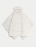 Ribbed Fleece Hooded Blanket