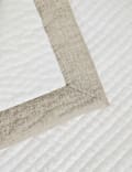 Linen Border Quilted Bedspread