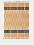 Pure Cotton Woven Geometric Checked Throw