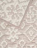 Dessus de lit 100&nbsp;% coton à motif Ikat géométrique
