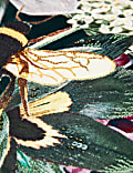 Velvet Bee Embroidered Cushion