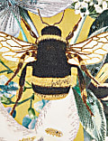 Velvet Bee Embroidered Cushion