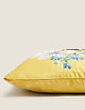 Velvet Bee Embroidered Cushion
