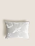 Crane Embroidered Bolster Cushion