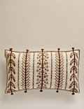 Pure Cotton Embroidered Bolster Cushion