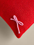Knitted Bow Cushion