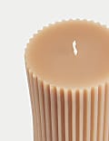 Tall Ridged Pillar Candle