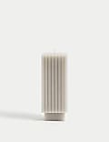 Square Ridged Pillar Candle