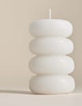 Retro Button Bobble Pillar Candle
