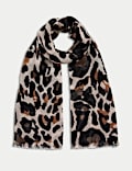 Linen Blend Fringed Scarf