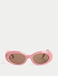 Bevelled Oval Sunglasses