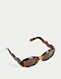 Bevelled Oval Sunglasses