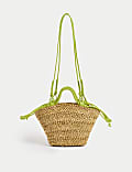 Petit sac à bandoulière tissé en paille