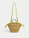 Petit sac à bandoulière tissé en paille