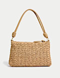 Straw Beaded Shoulder Bag