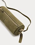 Suede Cylinder Cross Body Bag