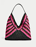 Straw Striped Shoulder Bag