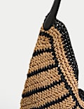 Straw Striped Shoulder Bag