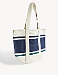 Canvas Striped Tote Bag