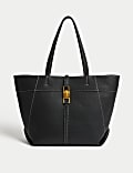 Faux Leather Tote Bag