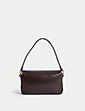 Faux Leather Puffy Baguette Bag