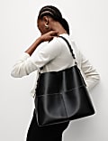 Faux Leather Shoulder Bag