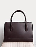 Faux Leather Briefcase Bag