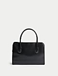 Faux Leather Briefcase Bag