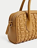 Bowler-Tasche mit Steppdesign