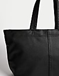 Faux Leather Tote Bag