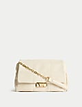 Faux Leather Quilted Shoulder Bag