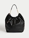 Faux Leather Chain Strap Shoulder Bag