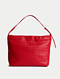 Faux Leather Woven Shoulder Strap