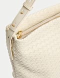 Faux Leather Woven Shoulder Strap