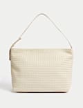 Faux Leather Woven Shoulder Strap