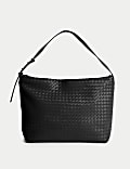 Faux Leather Woven Shoulder Strap