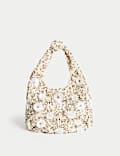 Sac à main à perles avec poignée sur le dessus