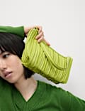 Sac à bandoulière en similicuir plissé