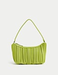 Sac à bandoulière en similicuir plissé