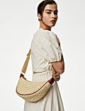 Straw Sling Cross Body Bag