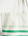 Canvas Striped Tote Bag