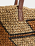 Sac fourre-tout en paille à rayures