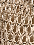Sac à bandoulière en coton avec perles