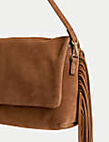 Suede Fringed Shoulder Bag