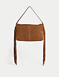 Suede Fringed Shoulder Bag