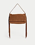 Suede Fringed Shoulder Bag